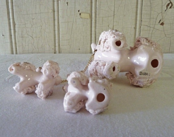 pink spaghetti poodle figurine