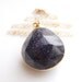 Blue Goldstone Necklace in Gold - Sparkly Jewelry - Statement Necklace