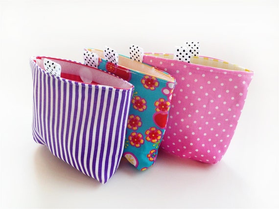 Items similar to Snack Bag / Reusable Sandwich Eco Friendly Set of 3 ...