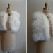 Vintage 1960s Vest 60s Ostrich Feather White Vest