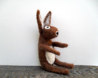 Rabbit needle felted animal