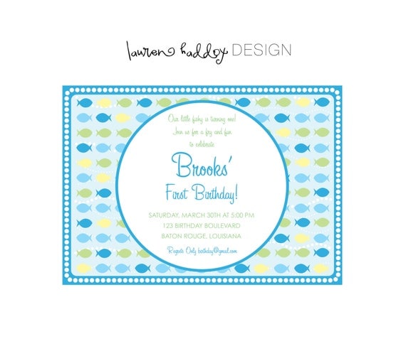 DIY, Little Fish Birthday INVITATION ONLY Il_570xn