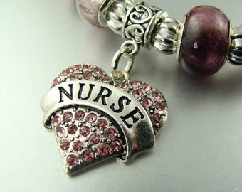 European Nurse LPN Charm Bead Spacer For Snake Chain Bracelets - Fits Pandora, Chamilia & More - View #7
