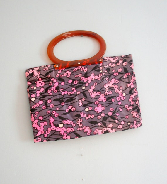 GEOMETRIC PINK Handbag.....groovy. retro accessories. 60s handbag ...