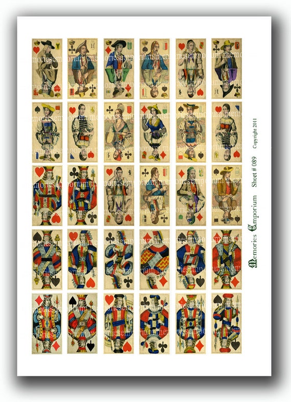 66 DECOUPAGE PAPER PLAYING CARDS