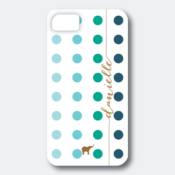 Personalized iPhone, Samsung Galaxy, or Blackberry Case - Danielle Collection - Ombre Confetti Design in Shades of Blue
