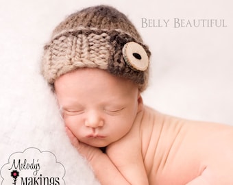 Natural Beanie Knitting Pattern - All Sizes Newborn through Child 3-10 Years Included - PDF Sale - Instant Digital Download