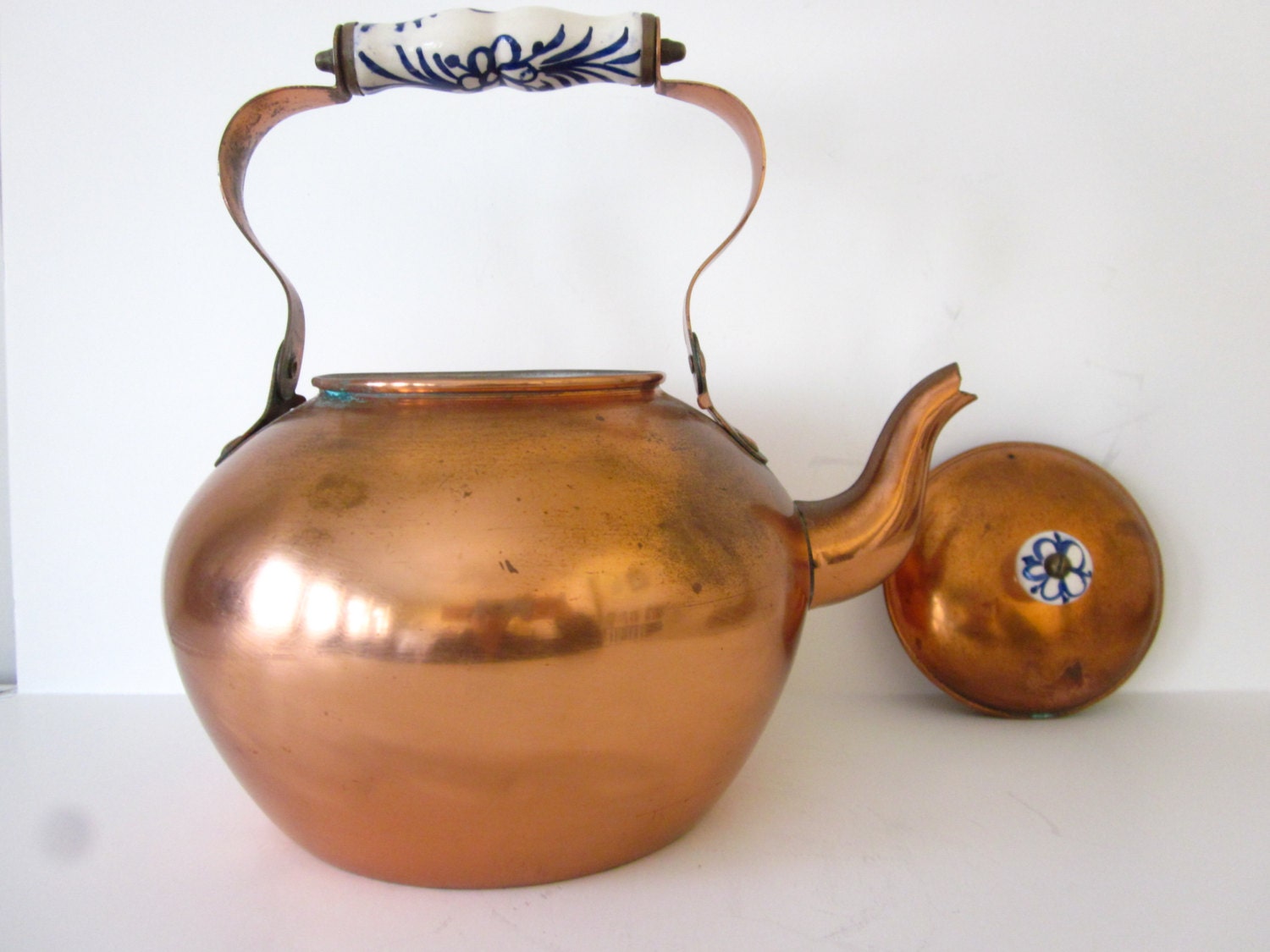 Vintage copper tea kettle / made in Portugal ODT
