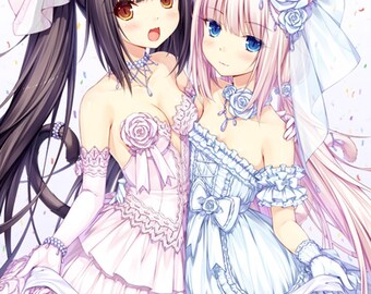 Anime Cat Girls Wedding // FLONZ Clear stamp clingy acrylic
