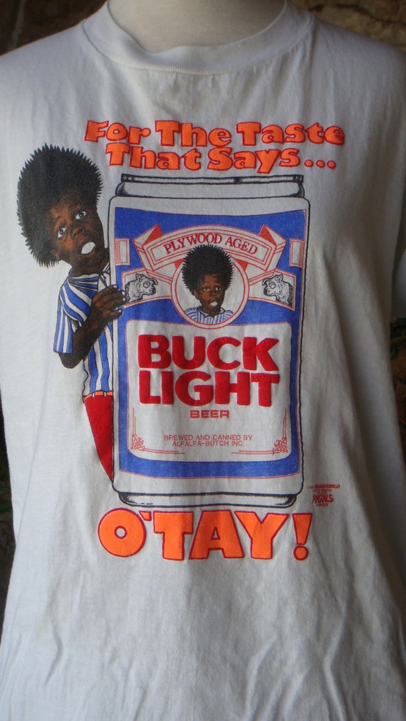 1980s BUCKWHEAT TSHIRT vintage puff paint beer tee L'il