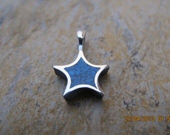 Star Shaped Turquoise Sterling Silver Pendant