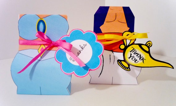 Princess Jasmine and Aladdin Instant Download Printable Party Treat Boxes Il_570xn