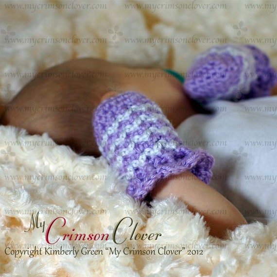 props photo crochet baby patterns Baby Pattern MyCrimsonClover Mittens Crochet by PETITE SHELL