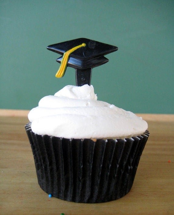Download Graduation Cupcake Topper 12 Cupcake Picks for a by MyLittleOtter