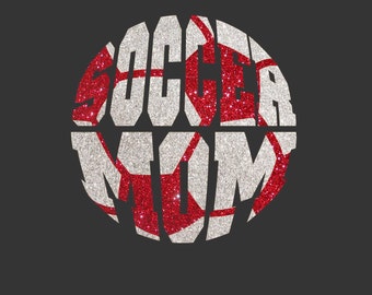 Women's Glitter Bling Soccer Mom shirt