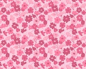 STORE CLOSING Sale Riley Blake Bohemian Festival Pink Sprouts 1 yard