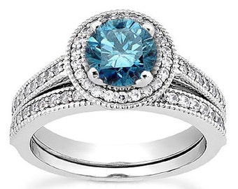 blue diamond engagement ring halo diamond engagement ring vintage 115ct blue diamond engagement ring - Blue Diamond Wedding Rings blue diamond engagement ring halo diamond engagement ring vintage 115ct blue diamond engagement ring - Blue Diamond Wedding Rings