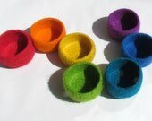 Rainbow bowls / marriage favor / gay pride / eco friendly decor / Jewelry bowl / set of seven