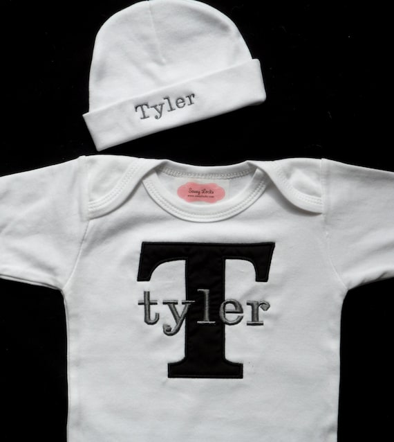 Items similar to Personalized Baby Boy Clothes One-Piece ...