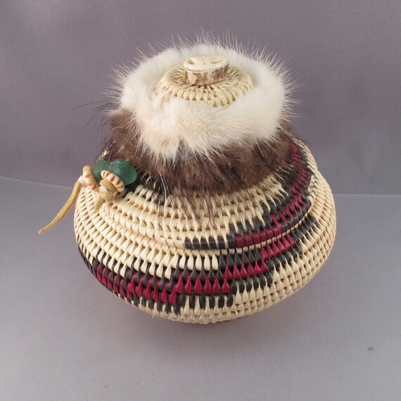 ALASKAN BASKET. alaskan. woven. vintage. handmade. alaska.