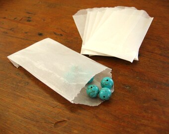 100 Mini Glassine Bags, Favor Bags, Gift Bags (3.5" x 2")