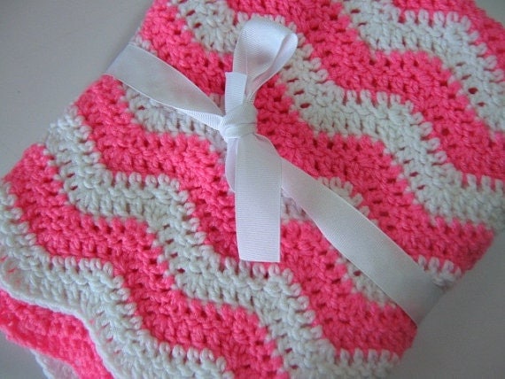 Download Easy Ripple Baby Blanket Crochet PDF Pattern Instant Download