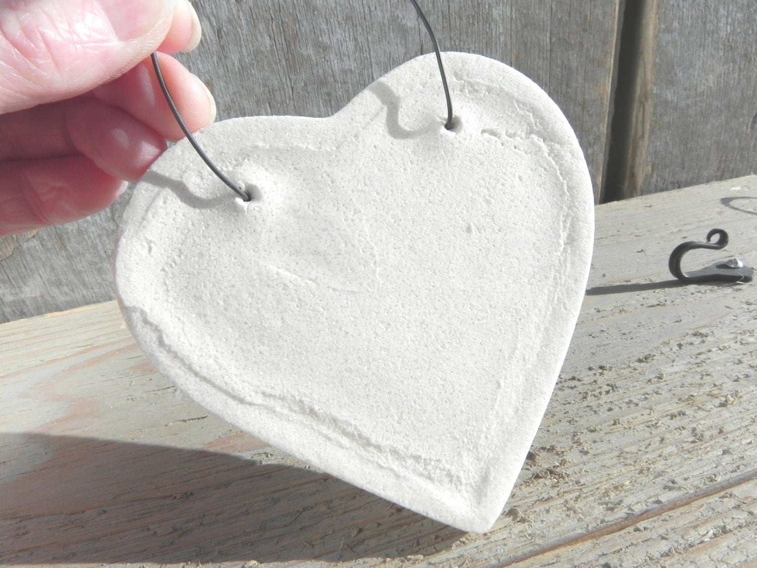 Heart Salt Dough Ornament / Mother's Day / Birthday for