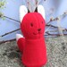 Happy Red Fox Kitsune , Stuffed Animal Plush Toy, Ecofriendly Upcycle
