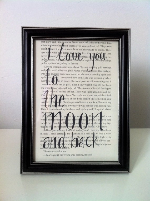 Items similar to I Love You To The Moon And Back Book Page