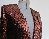 COPPER sequin Jacket, 1970s small