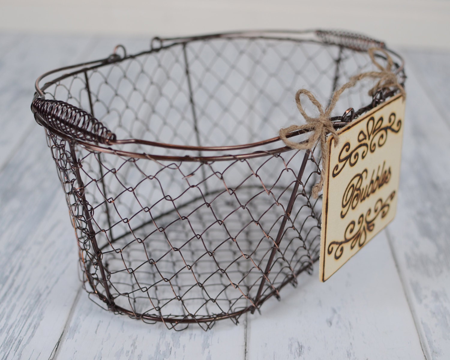 Rustic Wedding Bubbles Sign 4 x 5 for