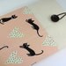 Laptop Case, 13" MacBook Case, 13" MacBook Air Case, 13" MacBook Pro Case, PADDED, with 2 pockets - Black Cats with Hearts