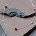 Ruby and Pearl Posy Necklace, Natural Ruby, Freshwater Pearls, 14k Gold Filled