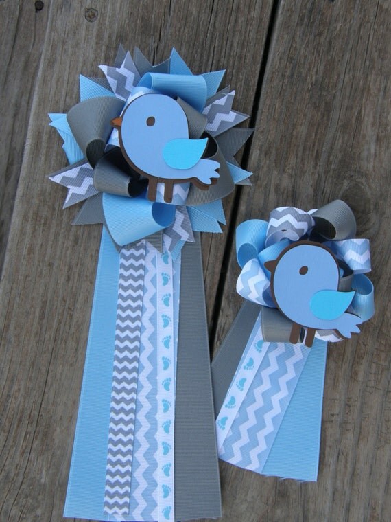 Items similar to baby shower corsage Set of 2 -baby shower ...