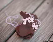 SALE Chocolate Easter Bunny Garland Bunting with Pink Bows Il_170x135