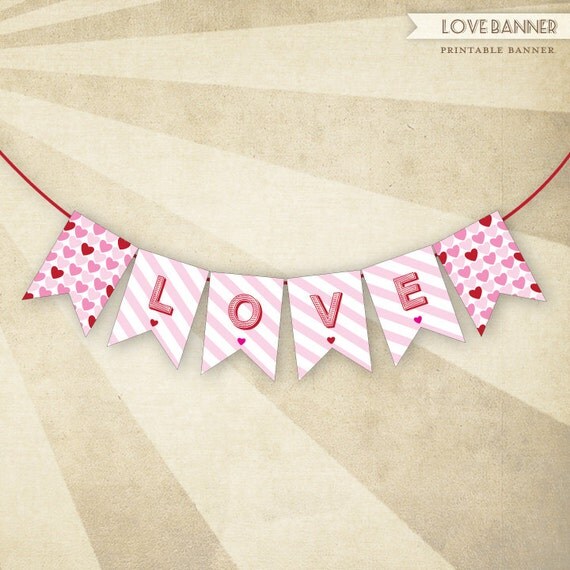 Items similar to PRINTABLE Love Banner - HWTM on Etsy