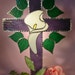 Stained Glass Holy Cross with Lily (322)