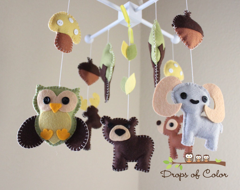 Baby Crib Mobile Baby Mobile Nursery Forest Crib Mobile