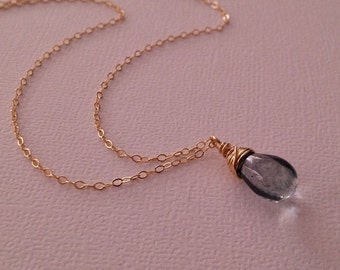 Mystic Green Quartz Gem Necklace in Gold -Beautiful Green Gem Necklace in Gold