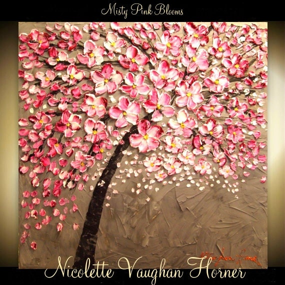 Made2order ORIGINAL HUGE Landscape Abstract Pink Cherry