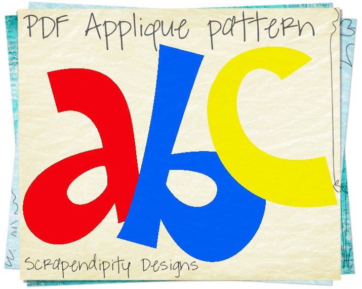 Free Applique Alphabet Letter Templates