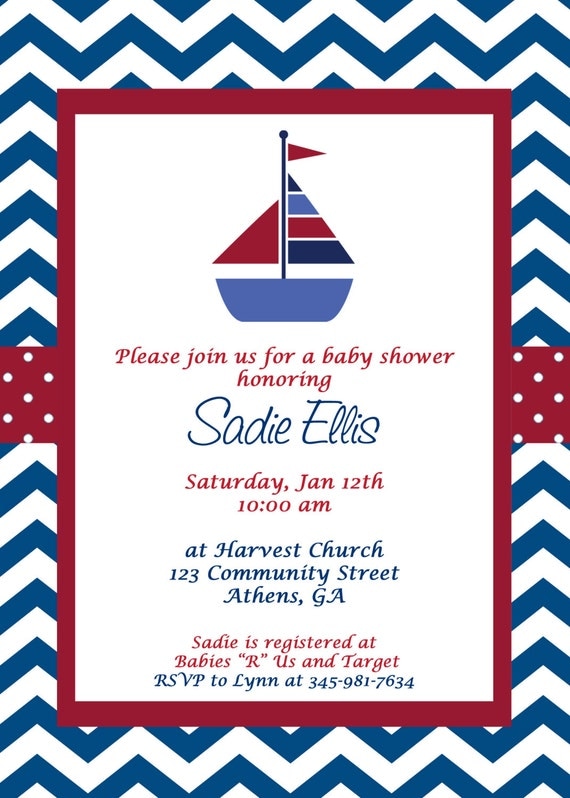 Nautical Baby Shower Invitation Wording 9