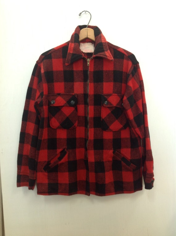 Vtg mens wool buffalo plaid jacket by TheeCollectionAgency