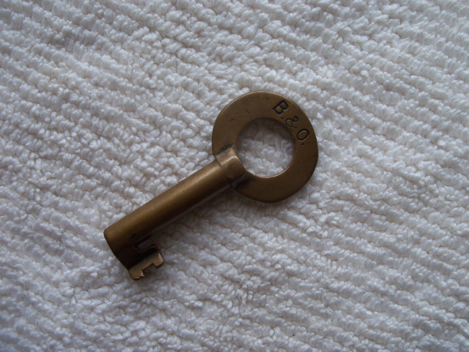 Vintage Brass Barrel Key B&O Railroad Switch Lock
