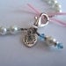 Dog Necklace for toy dog Tiffany inspired Pearls and blue Ice beaded dog necklace