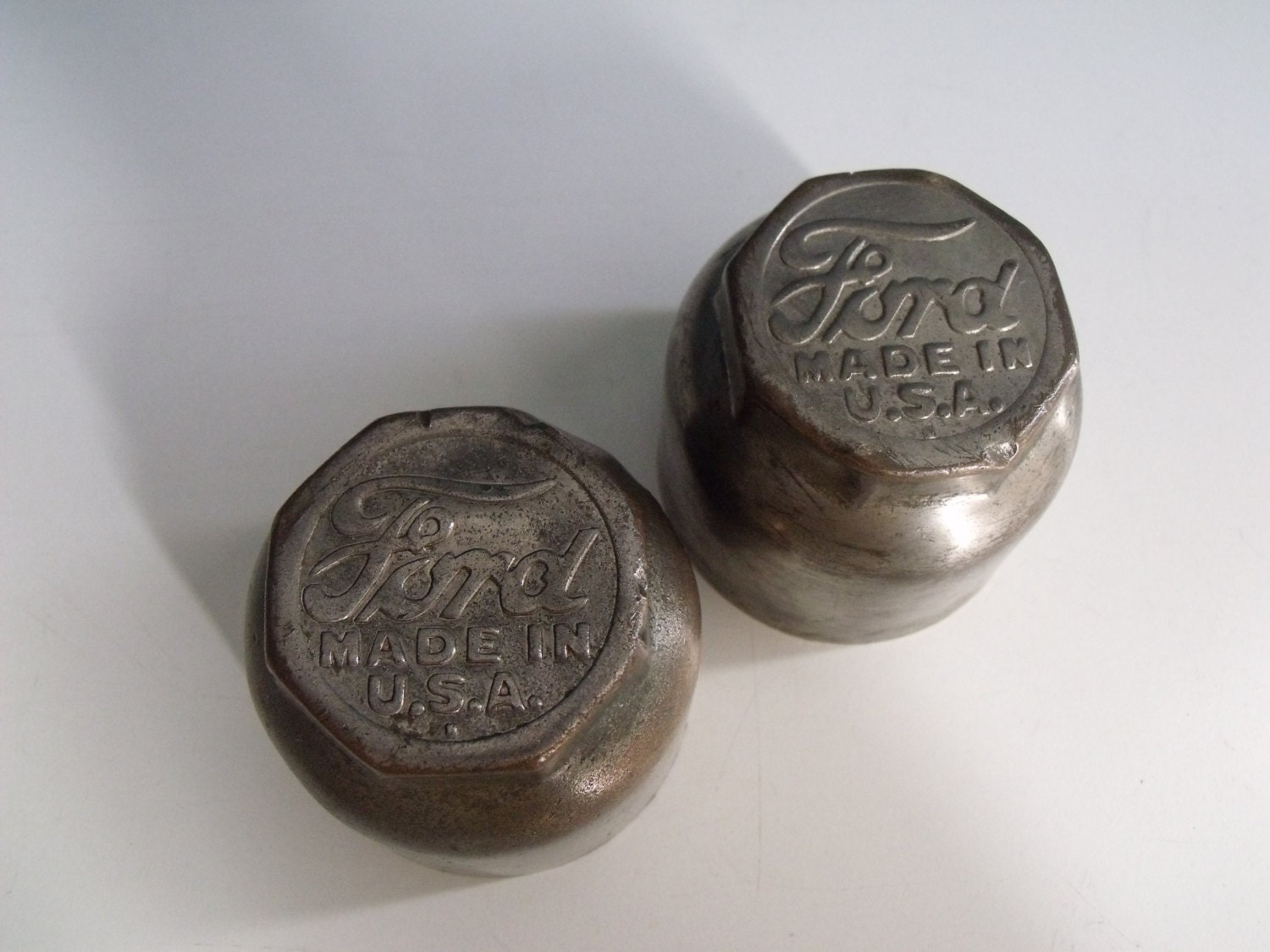 Antique Hub Caps Model T Ford Brass Pair 1913-1916