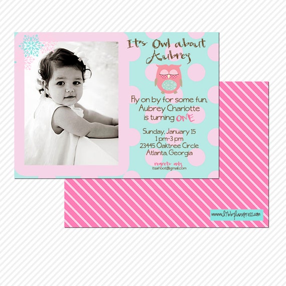 WOODLAND OWL Birthday Invitation, PRINTABLE by Libby Lane Press Il_570xn