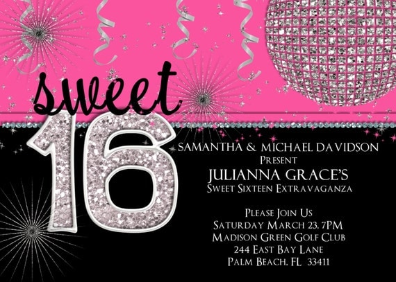 Party Invitations Templates For Sweet Sixteen 5