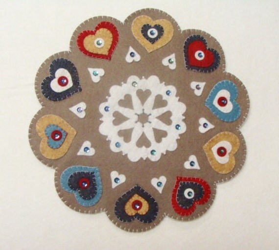 Candle Mat KITWool Felt Blend Fabrics PreCut Pieces