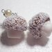 Coconut Mushroom Earrings. Polymer Clay